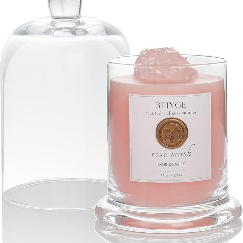 NEW IN BOX ROSE QUARTZ WELLNESS CANDLE - Picture 4 of 4